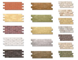 Фасадные панели Docke-R представлены в разных цветах и фактурах для различных габаритов самих панелей