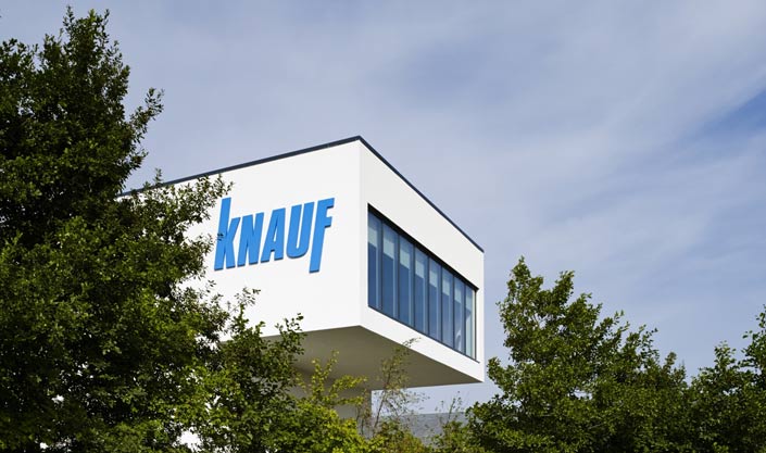 Фасад головного офиса компании Knauf смотрится безупречно, благодаря качество выпускаемой ими продукции