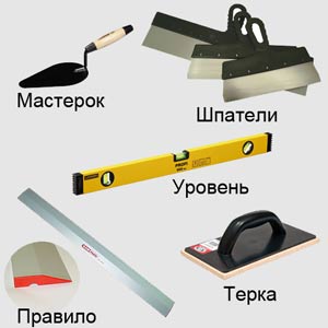 Набор инструментов для штукатурки
