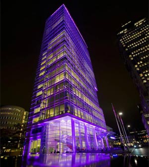 Динамическая светодиодная подсветка здания