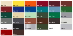 Таблица цветов RAL для металлического сайдинга