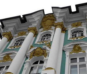 Гипс является традиционным материалом для декора фасада здания